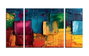 Wallity MXC08 Set de 3 Pinturas Decorativas en Lienzo Multicolor